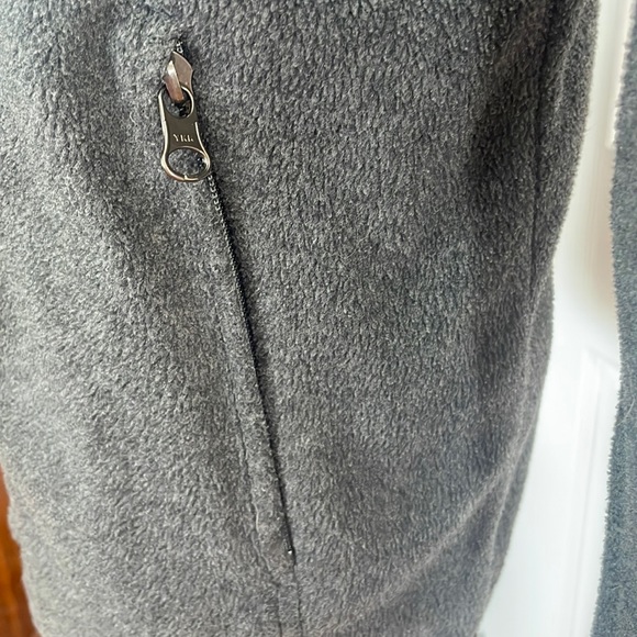 Columbia fleece jacket hood full zipper charcoal gray size L unisex - Picture 4 of 12